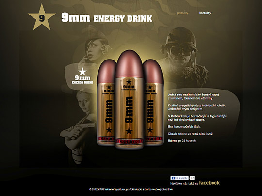 Stránky 9mm energy drink